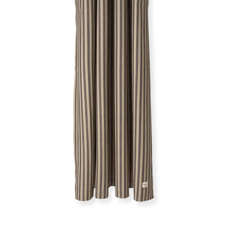 Chambray Striped Shower curtain textile black beige / 160 x H 205 cm - Coated cotton - Ferm Living