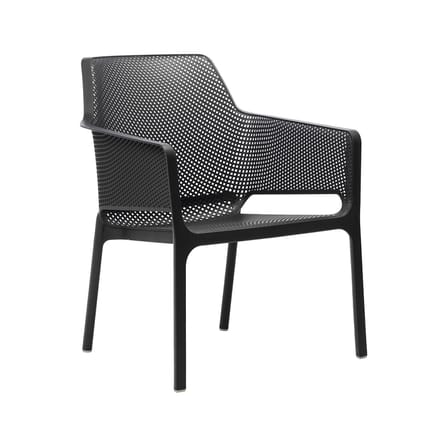 Stapelbarer Sessel Net Relax corian schwarz - NARDI