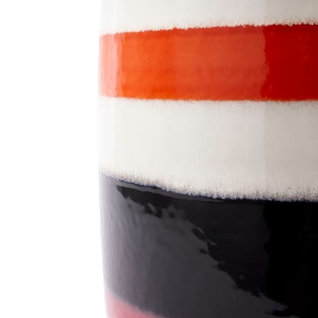 Table d'appoint Striped Pill céramique vert / Ø 34 x H 46,5 cm - POLSPOTTEN
