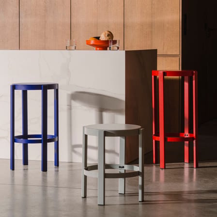 Tabouret Doon métal gris / H 45 cm - NOO.MA