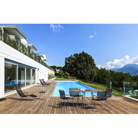 Transat inclinable Click Sunrocker plastique vert / 2 positions - Houe