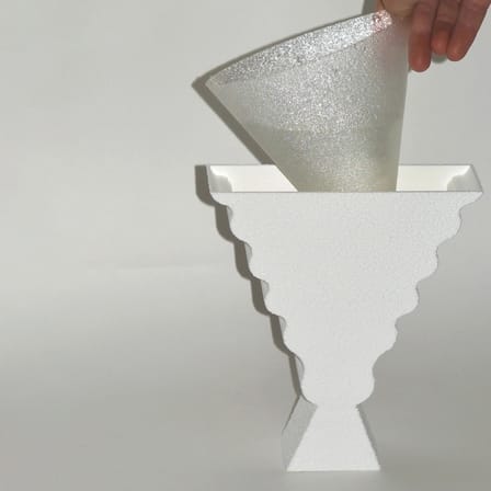 Vase Iter Bowl plastique blanc - Argot Studio