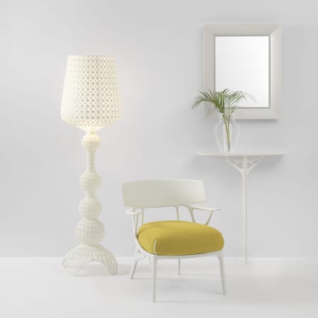 Wandkonsole A.I. plastikmaterial weiß / B 75 x T 24 cm - Mit künstlicher Intelligenz entworfen / Recycelt - Kartell