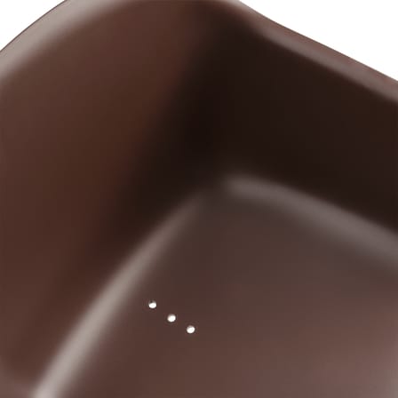 Fiber OUTDOOR Armchair plastic material brown / Recycled plastic - Muuto