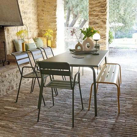 Banc Monceau XL métal jaune / L 160 cm - 3 à 4 places - Fermob