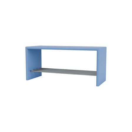 Banc Montsk bois bleu / Rangement chaussures - L 100 cm - MONTANA