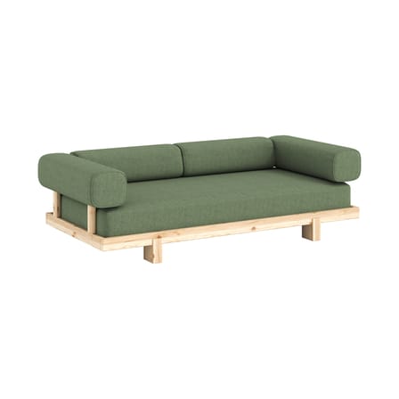 Canapé convertible Stay tissu vert / Lit 1 place - L 214 cm - KARUP