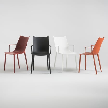 Chaise H.H.H plastique blanc / Soft touch - Recyclé - Kartell