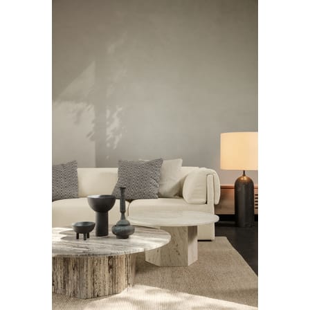 Epic Coffee table stone white / Travertine - Ø 80 cm - Gubi
