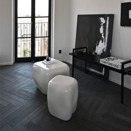 Ishi Medio Coffee table ceramic white / 50 x 50 x H 39 cm - 101 COPENHAGEN