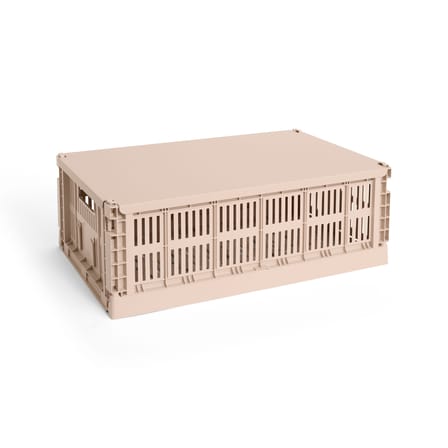 Couvercle  métal rose / Pour panier Colour Crate Large 34,5 x 53 cm - Hay