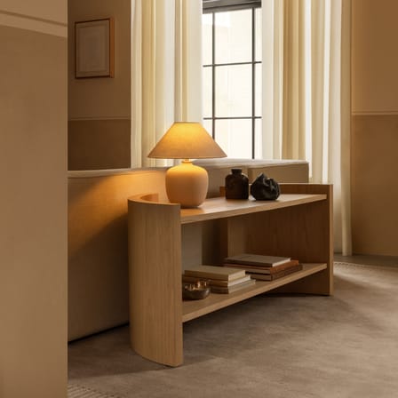 Étagère Crescent Low bois naturel / L 150 x H 60 cm - Audo Copenhagen