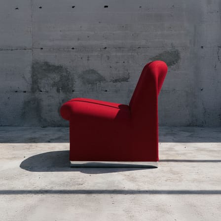 Fauteuil rembourré Alky tissu rouge / Giancarlo Piretti, 1970 - ANONIMA CASTELLI