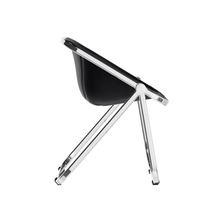 Plona Folding armchair leather black / Leather - Giancarlo Piretti, 1970 - ANONIMA CASTELLI