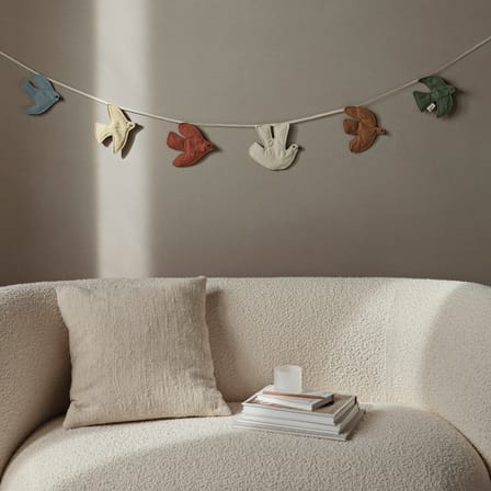 Swif Bird Garland textile multicoloured / L 220 cm - Ferm Living