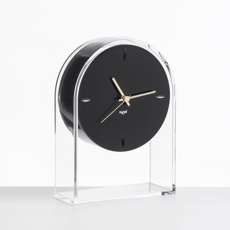 Horloge à poser L'Air du temps plastique noir transparent / H 30 cm -  Eugeni Quitllet, 2017 - Kartell