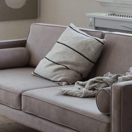 Housse de coussin Sigrid tissu beige / 50 x 50 cm - BROSTE COPENHAGEN
