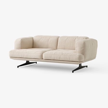 Canapé droit Inland AV22 tissu blanc / 2 places - L 179 cm - &tradition