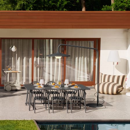 Lampadaire d'extérieur Archigrande métal gris / Surdimensionné - H 233 cm - Fatboy