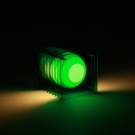 Lampe de table Lop Small Square plastique vert / Lauréat Archiproducts Design Award - BANG