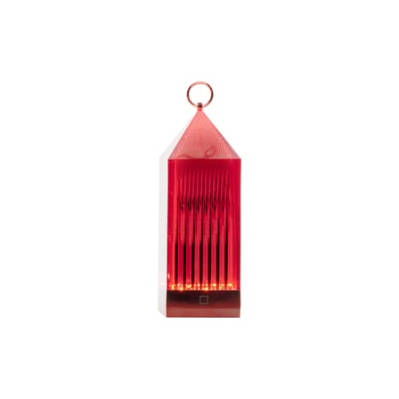Lampe extérieur sans fil rechargeable Lantern LED plastique rouge / Fabio Novembre, 2017 - Kartell