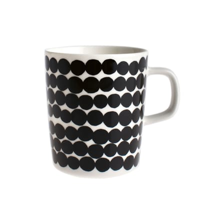 Mug Siirtolapuutarha céramique blanc noir / 25 cl - Marimekko