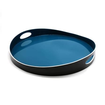 Plateau Basile Large bois bleu / Bois - Ø 50 cm - Maison Sarah Lavoine