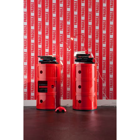 Rangement Componibili noir (1968) / Mat - 3 tiroirs - H 58 cm / Recyclé - Kartell