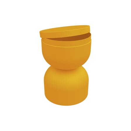 Piapolo Stool metal yellow / Coffre rangement - Fermob