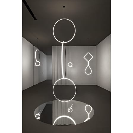 Suspension Arrangements 2 LED métal blanc noir / 2 éléments - H 90 x L 100 cm - Flos