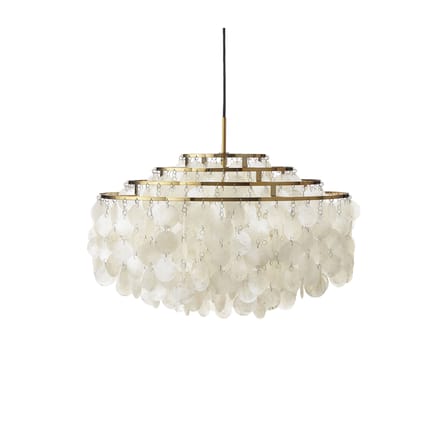Suspension Fun 10DM verre blanc or / Ø 57 cm - Panton 1964 - Verpan