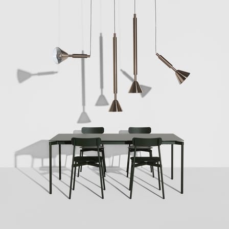 Suspension Pyl métal / Ø 21,6 x H 110 cm - Orientable - Petite Friture