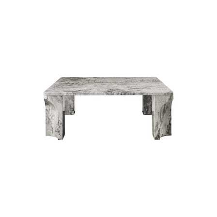 Table basse Doric marbre gris / 80 x 80 cm - Gubi