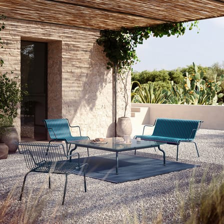 Table basse South pierre bleu / 120 x 120 x H 38 cm - Pierre de lave - Magis