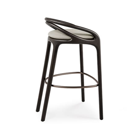 Tabouret haut Aleta INDOOR tissu beige / H 78,5 cm - MORPHO
