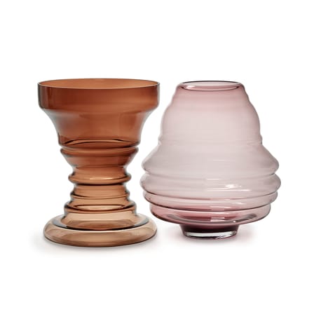 Vase Cameo IN&OUT 02 verre rose - Serax