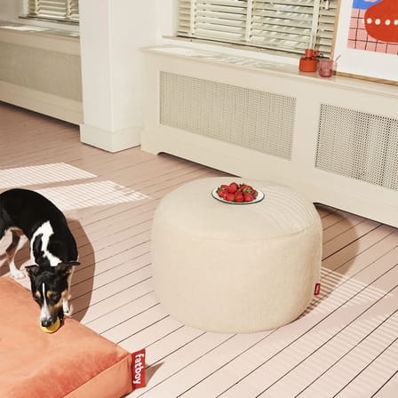 Pouf Point Large Sherpa   / Ø 70 cm - Tissu Sherpa (fausse fourrure) - Fatboy