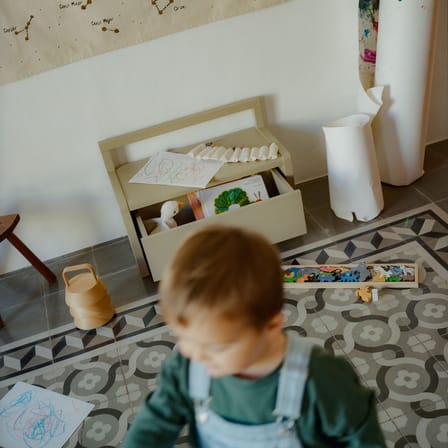 Banc enfant Little Architect / Rangement avec tiroir coulissant - L 60 cm - Ferm Living