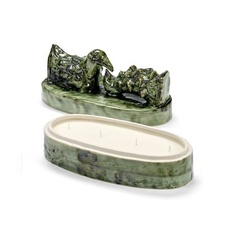Bougie parfumée Allure Large céramique vert / 26,6 x 12,5 x H 17 cm - 4 mèches - Serax