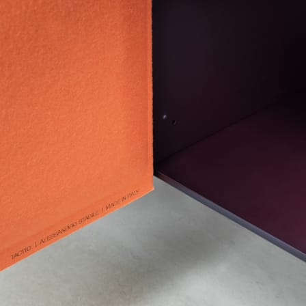 Buffet Tacito violet / L 100 x H 107 cm - Portes en feutre - Magis