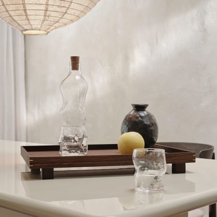 Carafe Dimple verre transparent / Bouchon liège - 1,02 L - Ferm Living