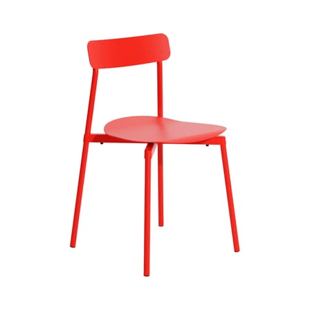 Chaise empilable Fromme métal rouge / Aluminium - Petite Friture