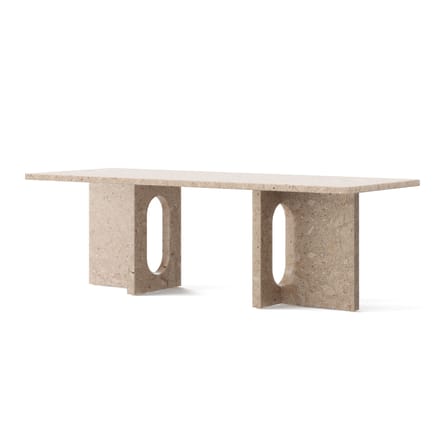 Androgyne Lounge Stone Coffee table stone beige / 120 x 45 x H 37.8 cm - Stone base - Audo Copenhagen