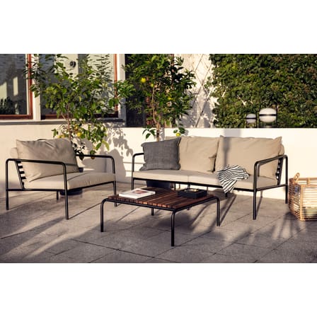 Avon Coffee table natural wood / 81 x 81 cm - Heat treated Ashwood - Houe