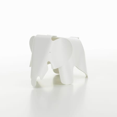 Décoration Eames Elephant RE (1945) blanc / Small - L 39 cm / Plastique recyclé - Vitra