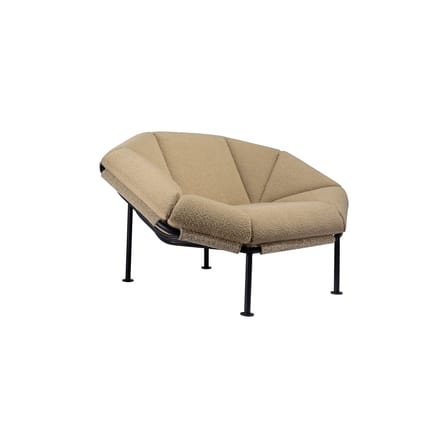Fauteuil rembourré Atlas tissu beige - KANN DESIGN