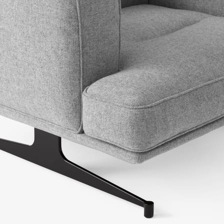 Fauteuil rembourré Inland AV21 tissu gris - &tradition