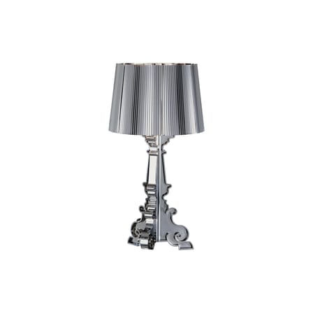 Lampe de table Bourgie Chrome plastique gris argent métal / H 68 à 78 cm - Ferruccio Laviani, 2004 - Kartell