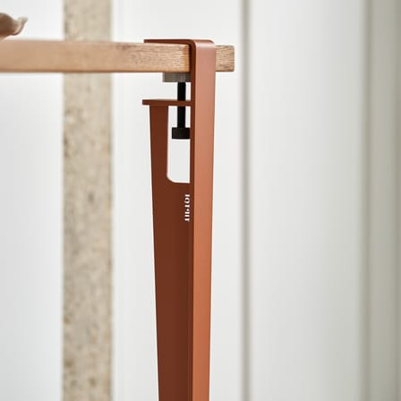 Piede  metallo rosso con morsetto / H 75 cm / Per creare tavoli e scrivanie - TIPTOE