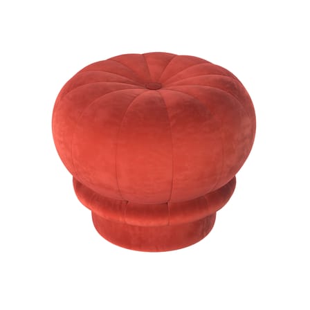 Pouf Claudie tissu rouge / Velours - Hartô